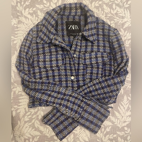 Zara Crop Tweed Jacket - Picture 1 of 4